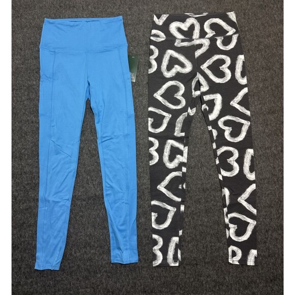 wild fable Pants - Wild Fable Women's Leggings 2 Pairs Heart Print Blue Extra Small